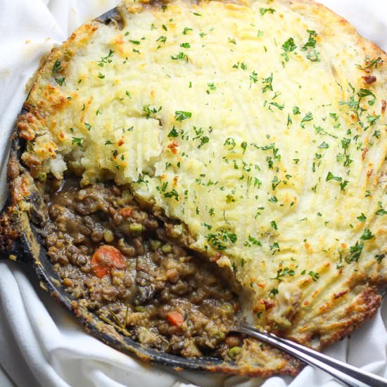LENTIL SHEPHERD’S PIE - Recipe photo by VeganWithCurves
