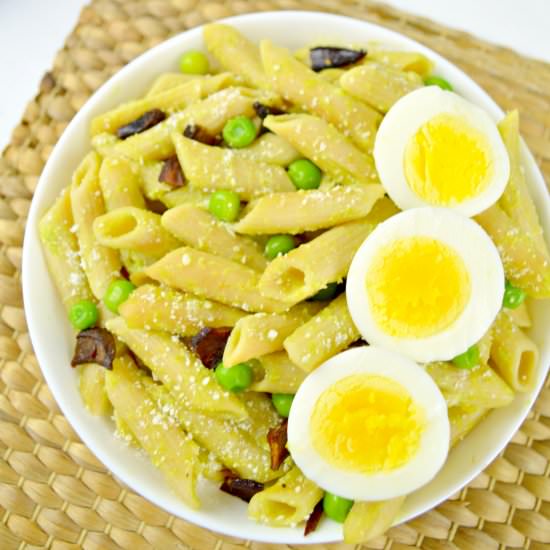 PEA PESTO PASTA BOWL - Recipe photo by Stylish Cravings