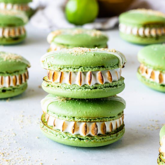 Key Lime Pie Macarons - Recipe photo by piesandtacos