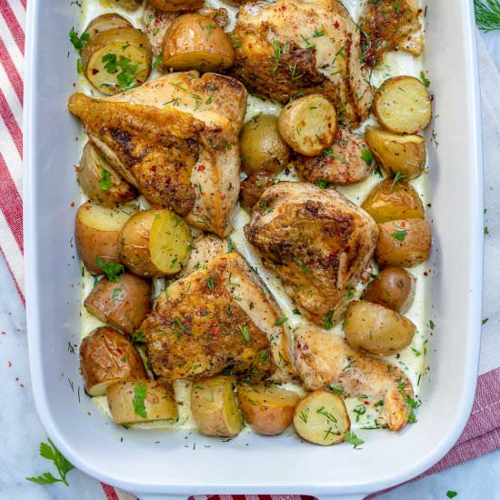 Creamy Chicken Potato Bake - Recipe photo by healthyfitnessmeals