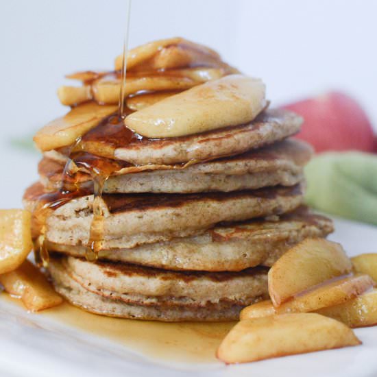 Apple Cinnamon Pancakes - Recipe photo by katemovingforward