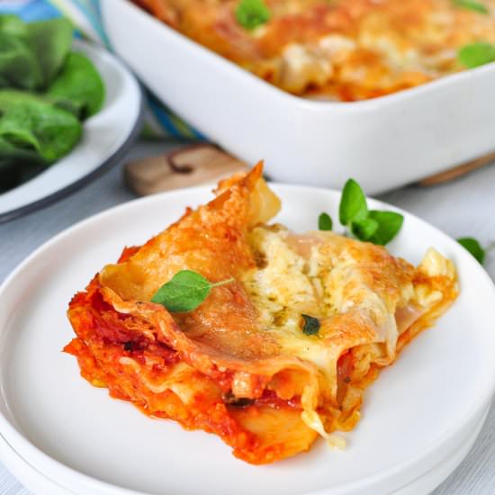 Cheese & Tomato Vegetarian Lasagne - Recipe photo by Mrs Jones Kitchen