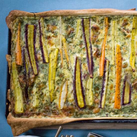 Rainbow Carrot Tart with Herbs - Recipe photo by allthatimeating