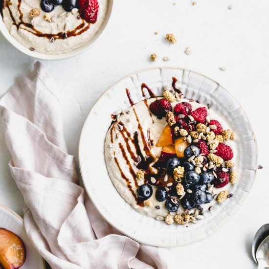 Buckwheat Porridge with Plums - Recipe photo by The Green Creator