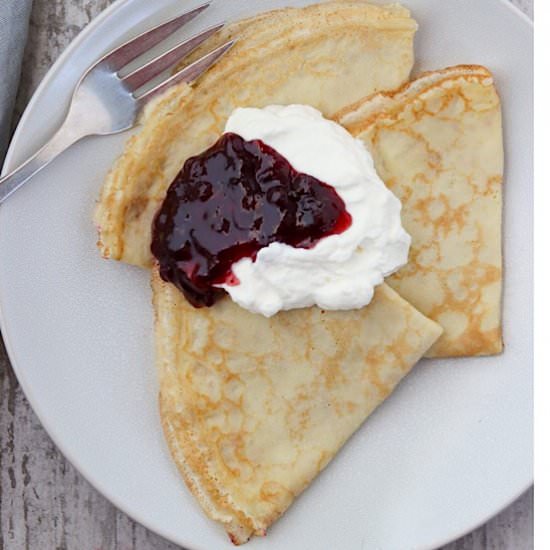 Swedish Pancakes with Lingonberries - Recipe photo by truenorthkitchen