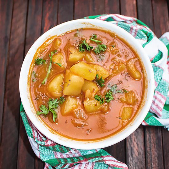 Potato Goulash Soup - Recipe photo by MasalaHerb