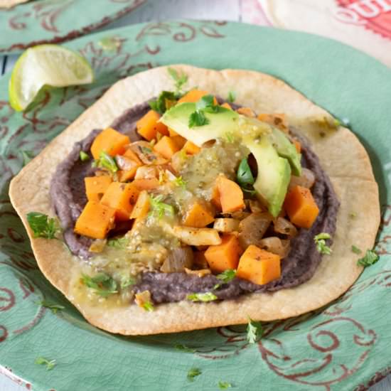 Black Bean Tostadas - Recipe photo by LauraY