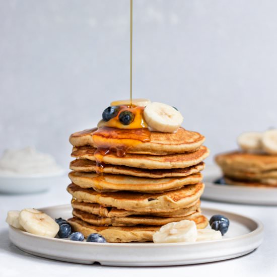 Vegan Banana Pancakes - Recipe photo by ShortGirlTallOrder