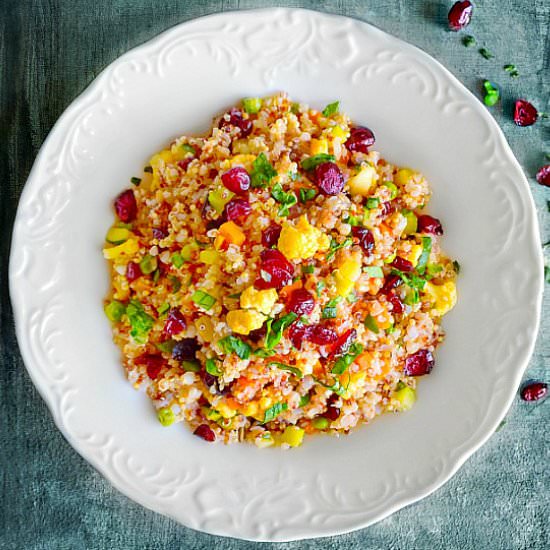 Curried Quinoa Salad with Cranberry - Recipe photo by EasycookingwithMolly