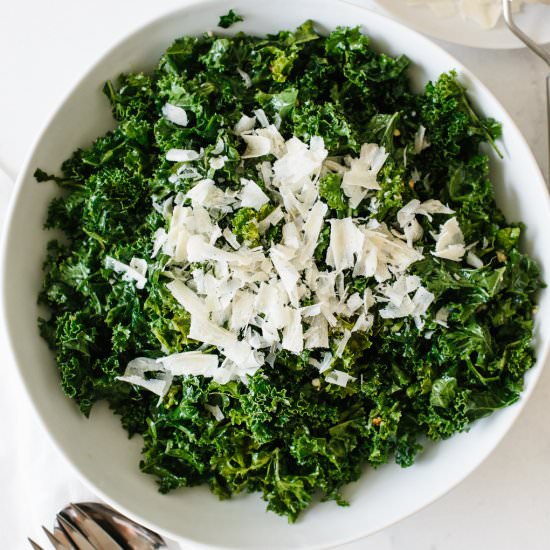 Massaged Kale Salad - Recipe photo by Downshiftology