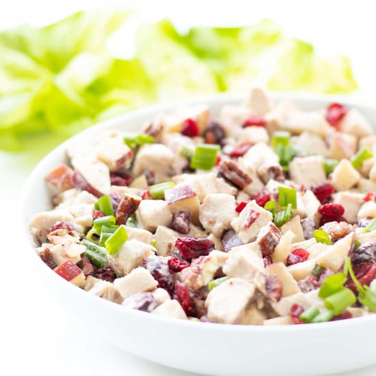 Cranberry Apple Chicken Salad - Recipe photo by Hauteandhealthy