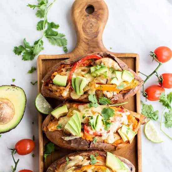Fajita Twice Baked Sweet Potato - Recipe photo by SunkissedKitch