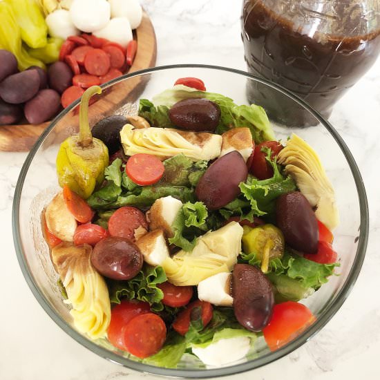 Antipasto Salad & Balsamic Vinaigre - Recipe photo by SouthernMomLoves