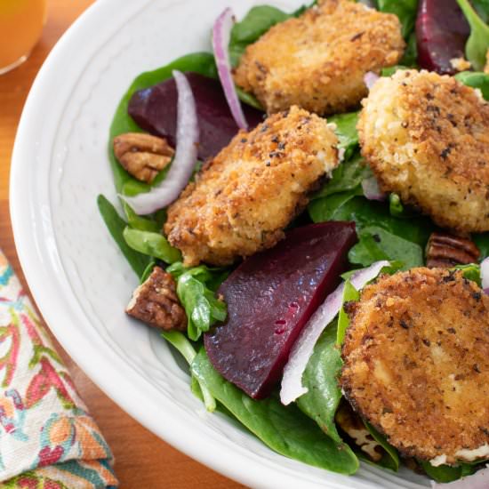 Fried Goat Cheese and Roasted Beet - Recipe photo by For the Love of Cooking
