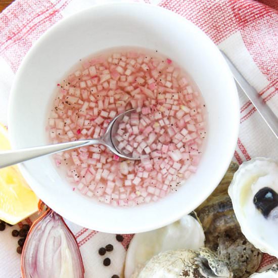 Mignonette Sauce for Oysters - Recipe photo by TimVidraEats