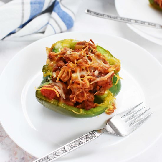 Low Carb Sausage Stuffed Peppers - Recipe photo by Savvysavingcouple