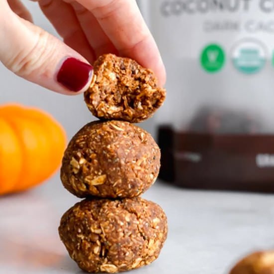 Cacao Pumpkin Spice Bites - Recipe photo by organikrecipes