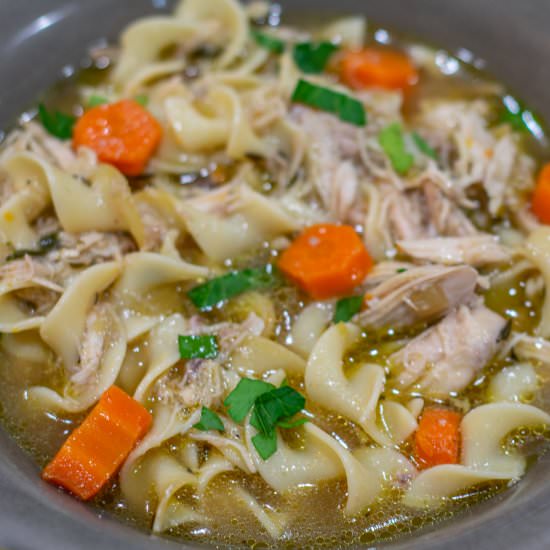 HOMEMADE CHICKEN NOODLE SOUP - Recipe photo by parsley thyme limoncello