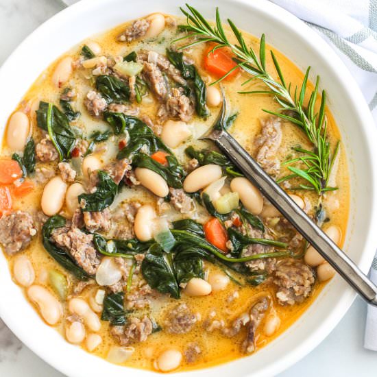 Italian White Bean Soup - Recipe photo by TheBetteredBlondie