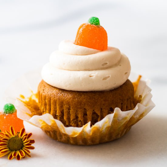 Healthy Pumpkin Cupcakes - Recipe photo by thebananadiaries