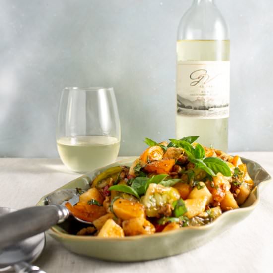 Tomato and Cantaloupe Salad - Recipe photo by twistsandzests