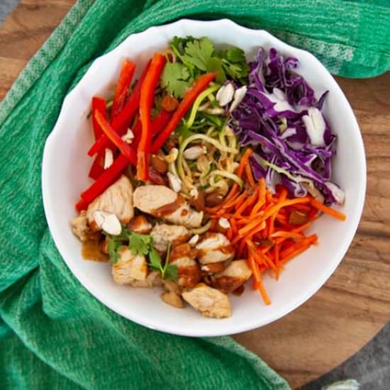 Thai Chicken Zoodle Salad - Recipe photo by theseasonaljunkie