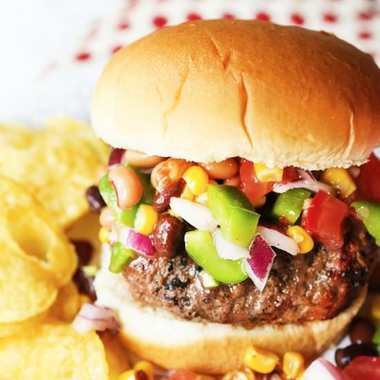 Best Juicy Salsa Burgers - Recipe photo by pipandebby