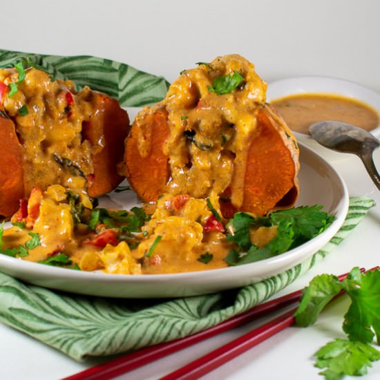 Massaman Curry Stuffed Sweet Potato - Recipe photo by a meal in mind