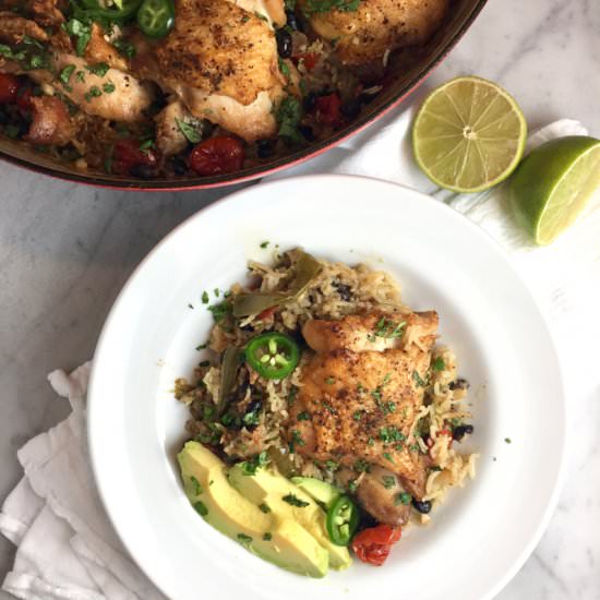 Mexican One-Pot Chicken & Rice - Recipe photo by thebrookcook.wordpress.com