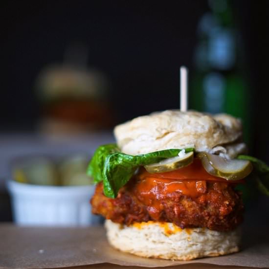 Vegan Buffalo Chicken Biscuit - Recipe photo by Liv Vegan Strong