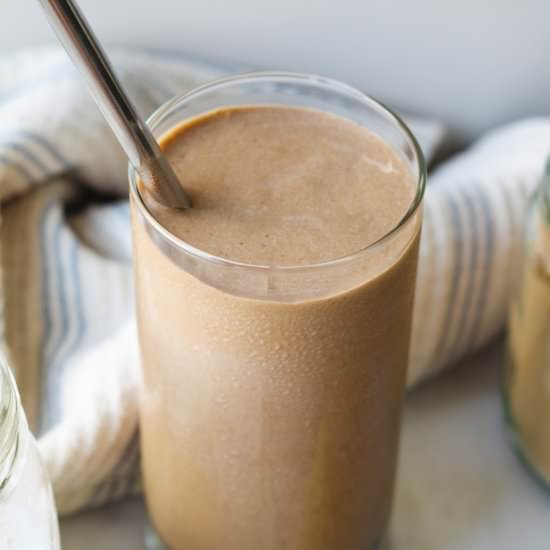 Espresso Almond Butter Smoothie - Recipe photo by upbeetkitchen