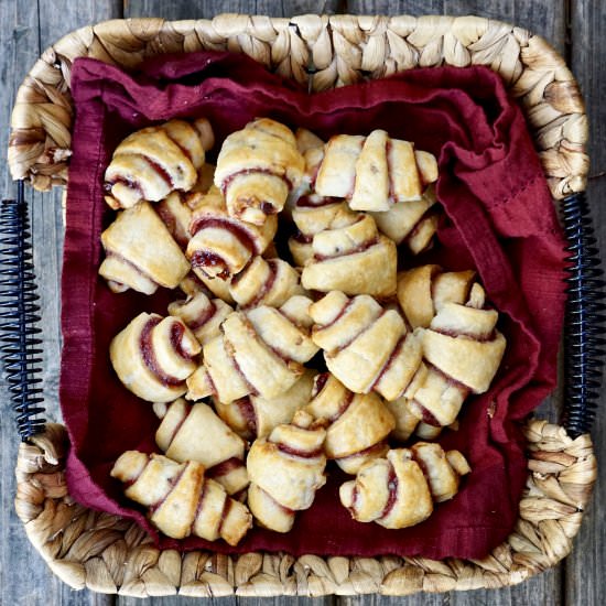 Chocolate-Raspberry Walnut Rugelach - Recipe photo by simmerandsauce