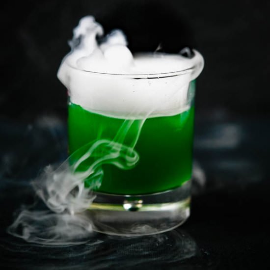 Green Halloween Punch - Recipe photo by garlic and zest
