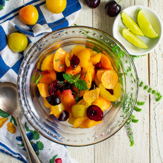 Stone Fruit Salad with Citrus - Recipe photo by a meal in mind