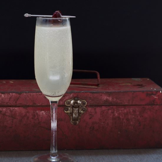 The Cherry Tart 75 - Recipe photo by First Order Gin