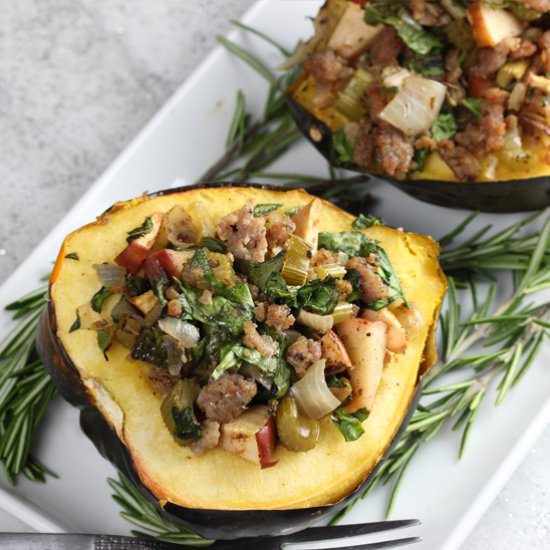 Paleo Stuffed Acorn Squash - Recipe photo by regainyoursparkle