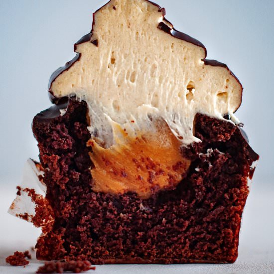 Vegan Caramel Hi-Hat Cupcakes - Recipe photo by schoolnightvegan
