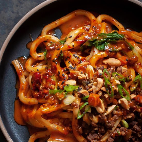 Vegan Dan Dan Noodles - Recipe photo by schoolnightvegan