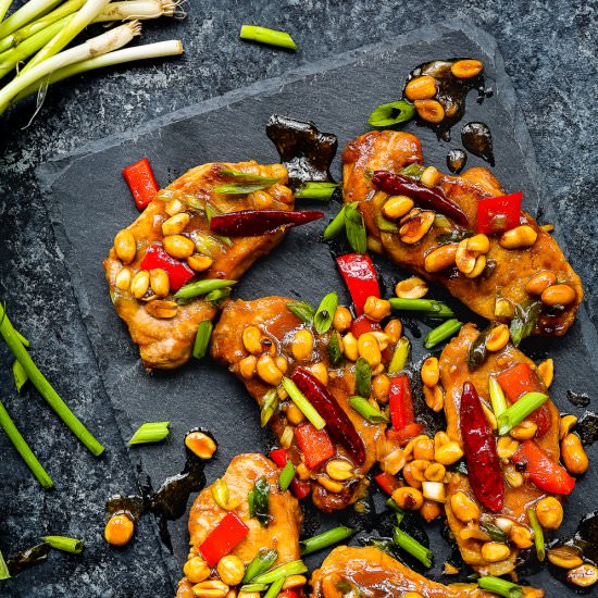 Easy Kung Pao Pork Chops - Recipe photo by Mommys Home Cooking
