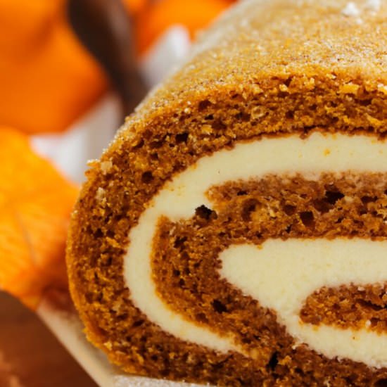 Pumpkin Cake Roll - Recipe photo by thisfarmgirlcooks