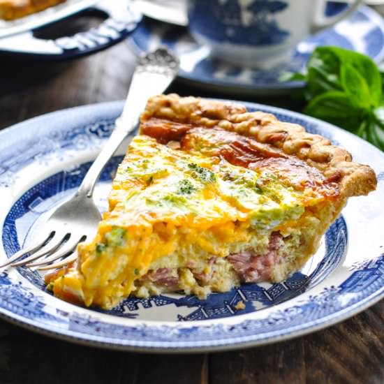 Ham, Cheese and Broccoli Quiche - Recipe photo by The Seasoned Mom