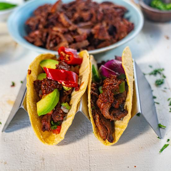 Chipotle citrus chuck roll tacos - Recipe photo by melissa.cookston