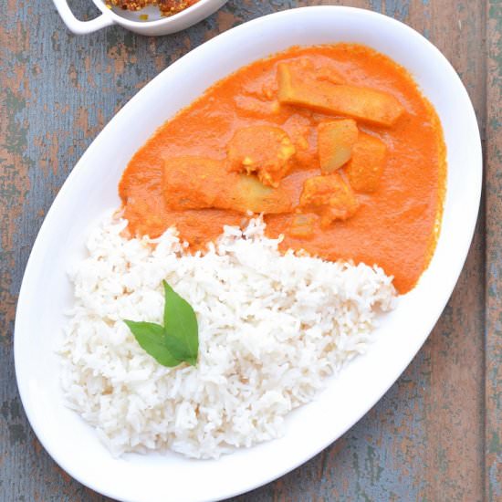 Prawns curry with radish raw mango - Recipe photo by rakshaskitchen