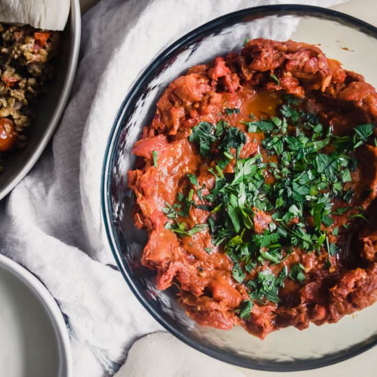lutenitsa and Israeli dinner party - Recipe photo by gatheredatmytable