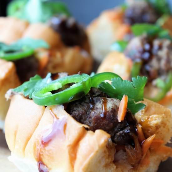 Meatball Banh Mi Subs - Recipe photo by waystomyheart
