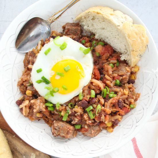Southwest Steak & Eggs Brunch Bake - Recipe photo by Lydi Out Loud