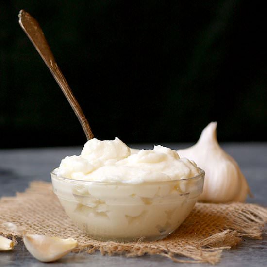 Lebanese Garlic Sauce (Toum) - Recipe photo by DomesticDreamboat