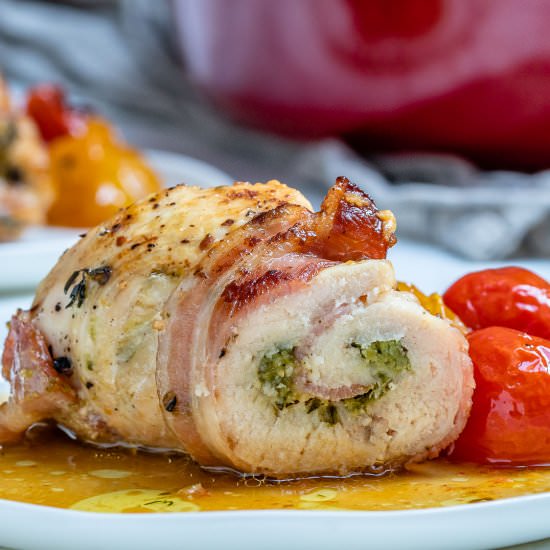 Chicken Pesto Roll Ups Recipe -Keto - Recipe photo by Blondelish.com