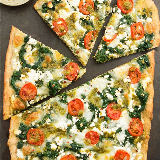 Speedy spinach pizza with feta - Recipe photo by The clever meal