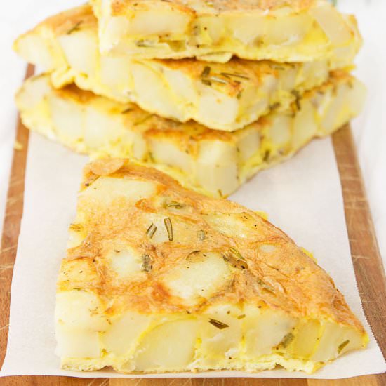 Potato frittata with rosemary - Recipe photo by The clever meal